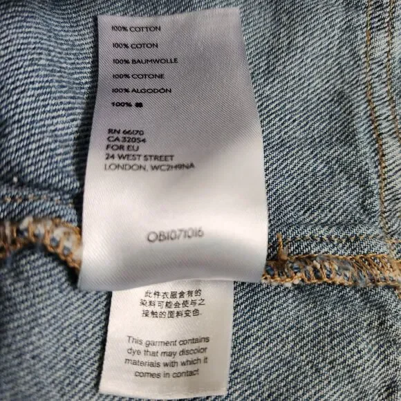 Free People We The Free Cargo Mini Skirt Women's 28 Blue Denim Avenue Utility - Picture 10 of 10